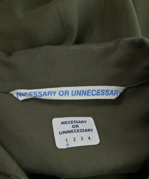 NECESSARY OR UNNECESSARY（ネセサリーオアアンネセサリー）カジュアルシャツ カーキ サイズ:1(S位) メンズ/2200665872037