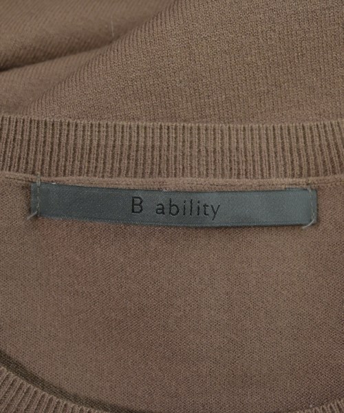B ability（ビーアビリティ）ニット・セーター 茶 サイズ:38(M位) レディース/2200630579145