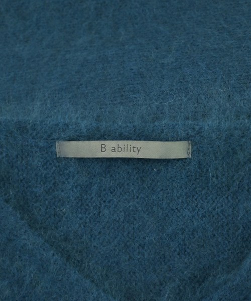 B ability（ビーアビリティ）ニット・セーター 青 サイズ:38(M位) レディース/2200722439036