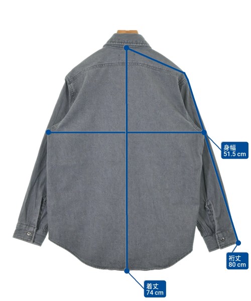 woadblue（ウォードブルー）カジュアルシャツ グレー サイズ:XS レディース/2200671960056