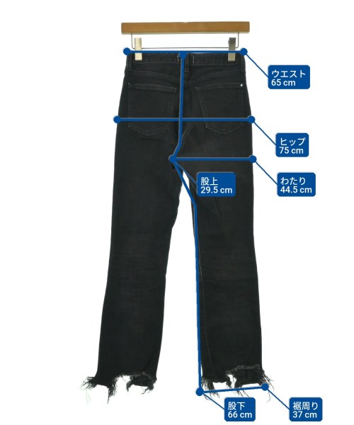 woadblue（ウォードブルー）デニムパンツ 黒 サイズ:23(XS位) レディース/2200713738049