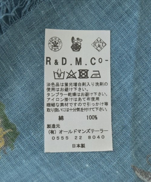 R&D.M.Co（オールドマンズテイラー）ストール 青 サイズ:- レディース/2200661889046