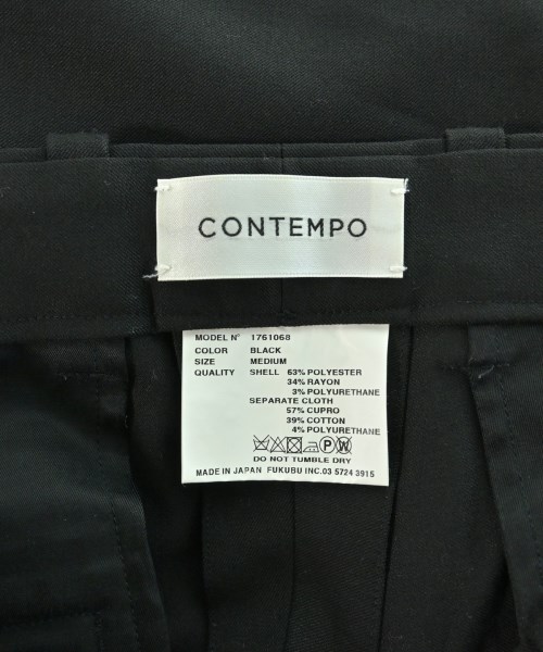 CONTEMPO（コンテンポ）スラックス 黒 サイズ:M メンズ/2200666743213