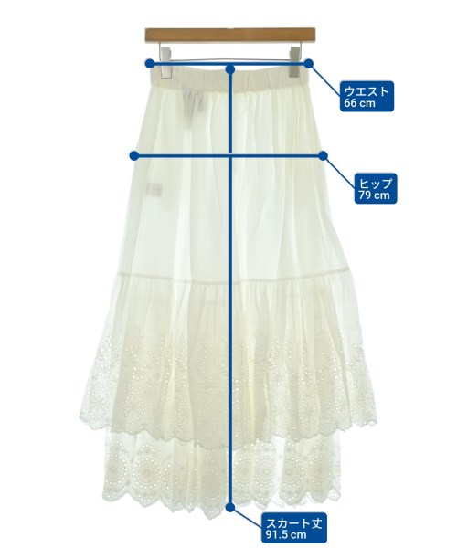 SINME（シンメ）ロング・マキシ丈スカート 白 サイズ:M レディース/2200644745208