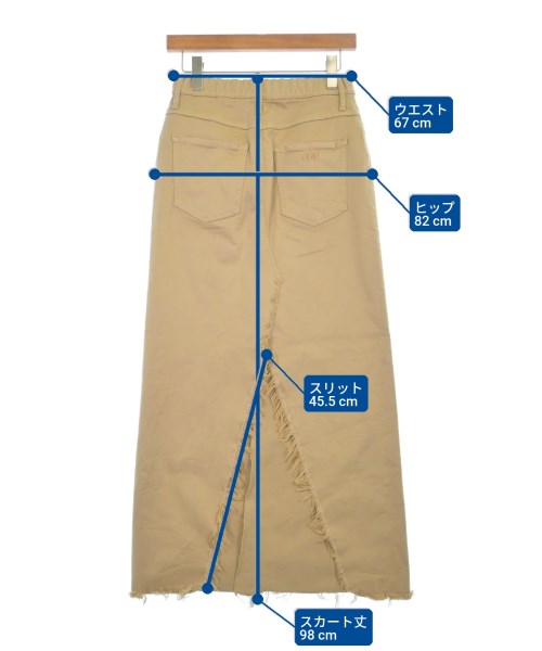 GOOD GRIEF（グッドグリーフ）ロング・マキシ丈スカート ベージュ サイズ:S レディース/2200627380150
