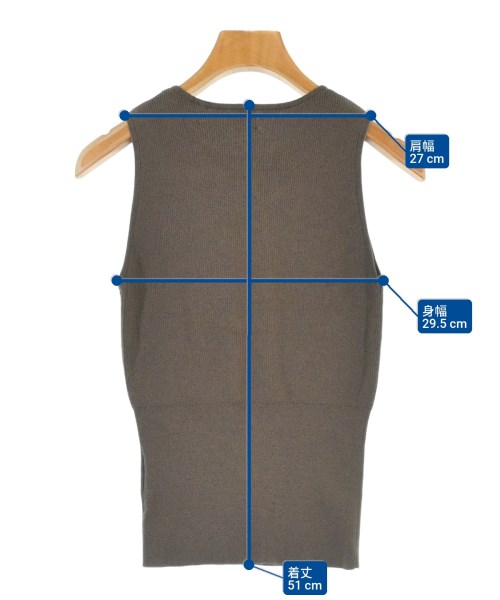 GOOD GRIEF（グッドグリーフ）ベスト/ノースリーブ 茶 サイズ:F レディース/2200663084159