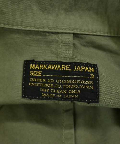 MARKAWARE（マーカウェア）ミリタリーブルゾン カーキ サイズ:3(L位) メンズ/2200534663032