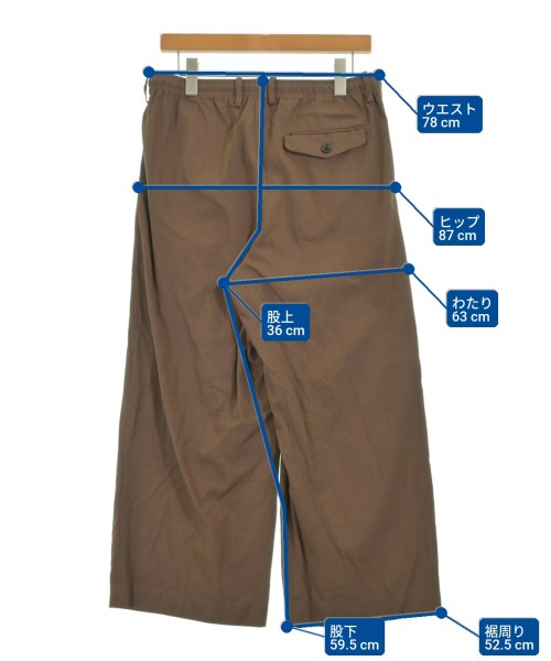 MARKAWARE（マーカウェア）スラックス 茶 サイズ:2(M位) メンズ/2200679463016