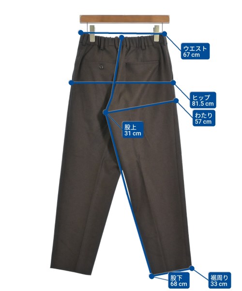 MARKAWARE（マーカウェア）スラックス 茶 サイズ:2(M位) メンズ/2200699837019