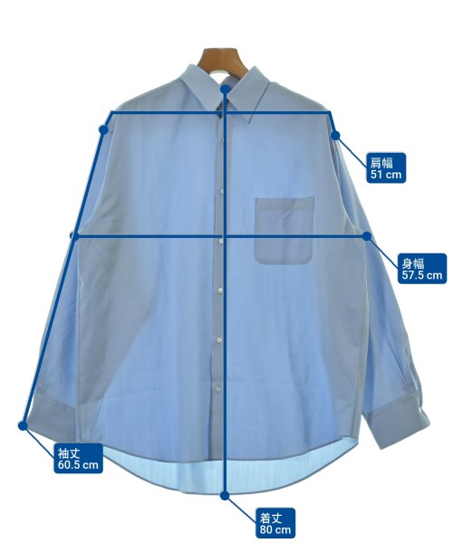 MARKAWARE（マーカウェア）カジュアルシャツ 青 サイズ:2(M位) メンズ/2200648936718