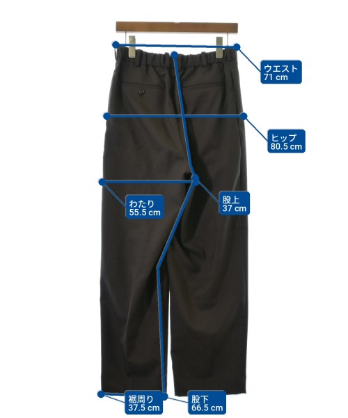 MARKAWARE（マーカウェア）スラックス 茶 サイズ:2(M位) メンズ/2200726462030