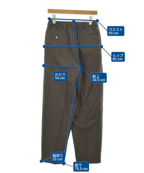 MARKAWARE（マーカウェア）スラックス 茶 サイズ:2(M位) メンズ/2200728011052