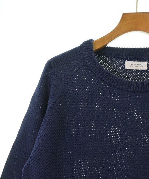 SATURDAYS NEW YORK CITY（サタデーズニューヨークシティー）ニット・セーター 紺 サイズ:L メンズ/2200475678058
