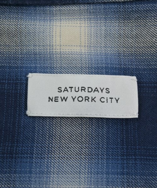 SATURDAYS NEW YORK CITY（サタデーズニューヨークシティー）カジュアルシャツ 青 サイズ:L メンズ/2200636153035
