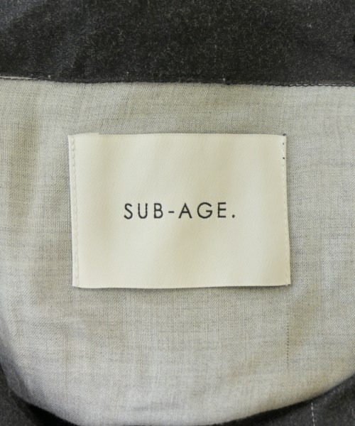 SUB-AGE（サベージ）カジュアルシャツ 黒 サイズ:1(S位) メンズ/2200680518026