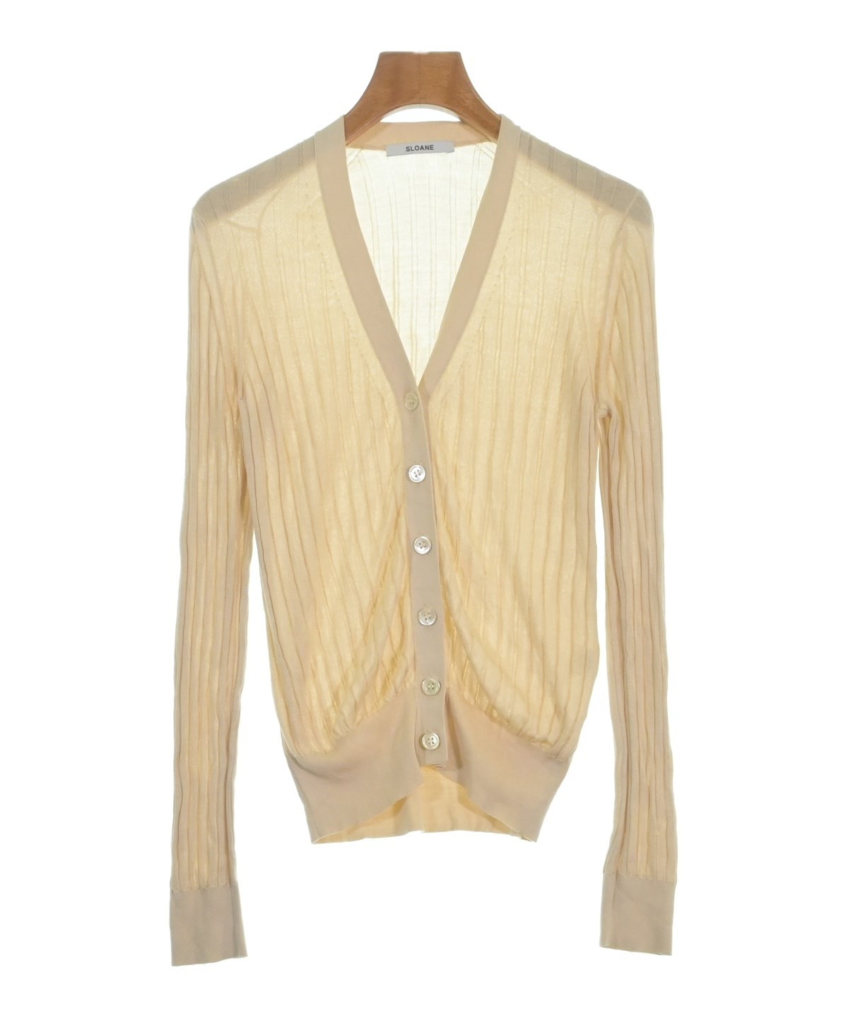 美品✨SLOANE カシミヤ混 ウール カーディガン ベージュ ユニセックス SLOANE（スローン）カーディガン ベージュ サイズ:1(S位) レディース