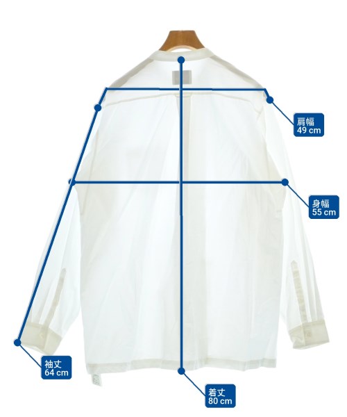 ALMOSTBLACK（オールモストブラック）カジュアルシャツ 白 サイズ:2(M位) メンズ/2200644199032