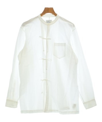 ALMOSTBLACK オールモストブラック カジュアルシャツ メンズ 【古着】【中古】 ALMOSTBLACK（オールモストブラック）カジュアルシャツ 白 サイズ:2(M