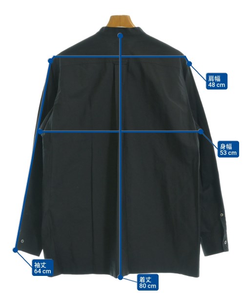 ALMOSTBLACK（オールモストブラック）カジュアルシャツ 黒 サイズ:2(M位) メンズ/2200644199155