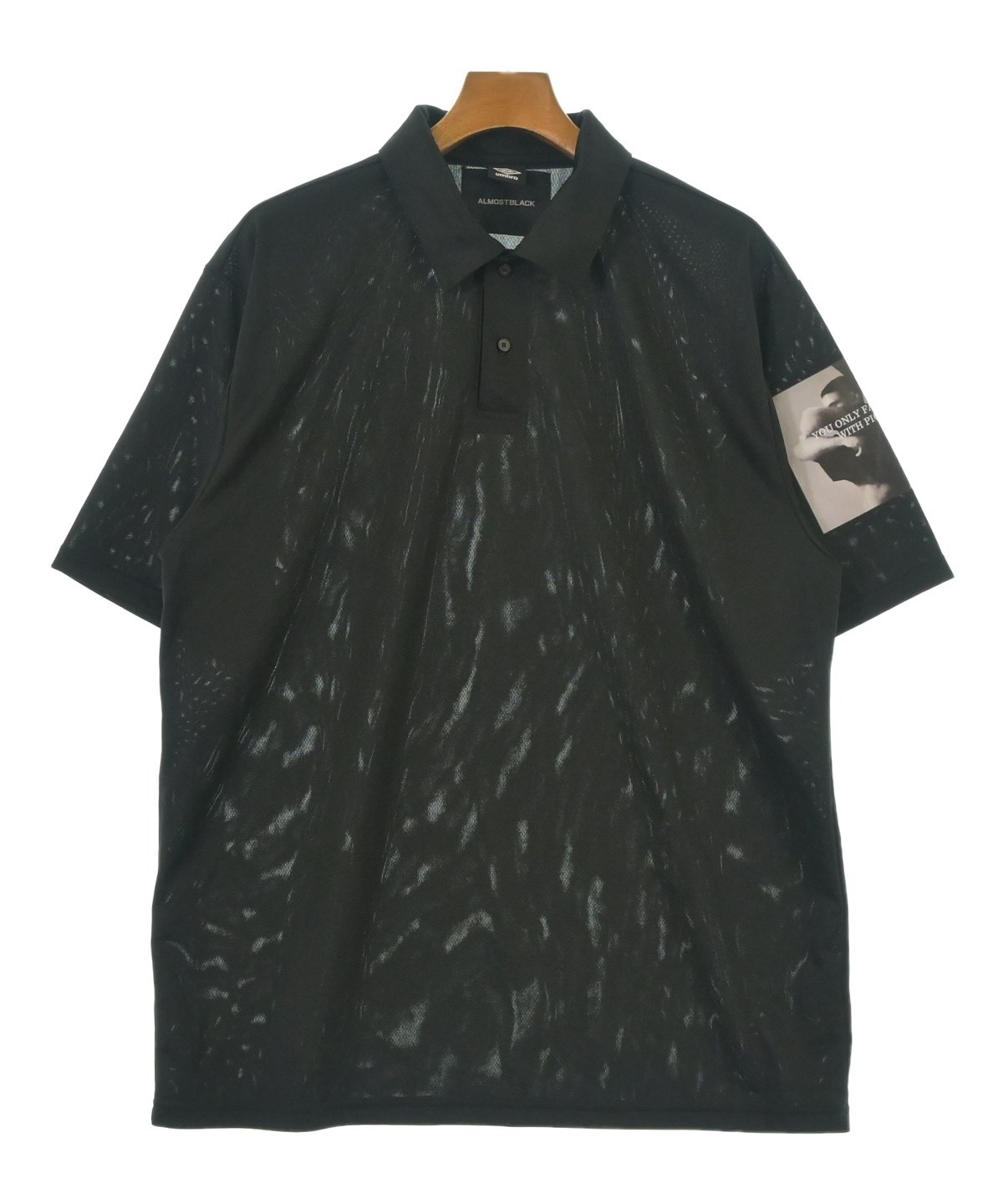 ALMOSTBLACK（オールモストブラック）ポロシャツ 黒 サイズ:2(M位