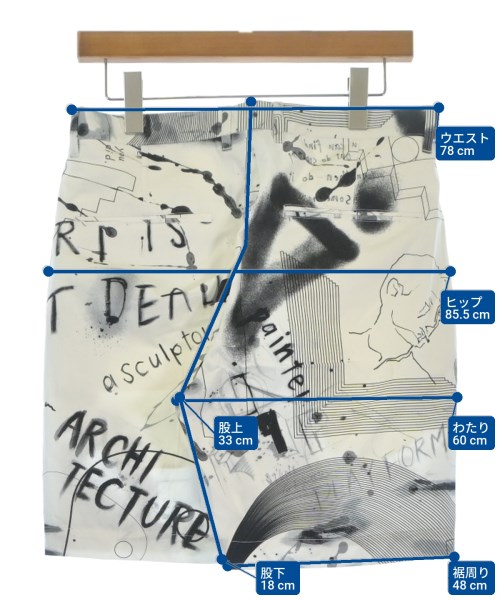 ALMOSTBLACK（オールモストブラック）ショートパンツ 白 サイズ:1(S位) メンズ/2200628778307