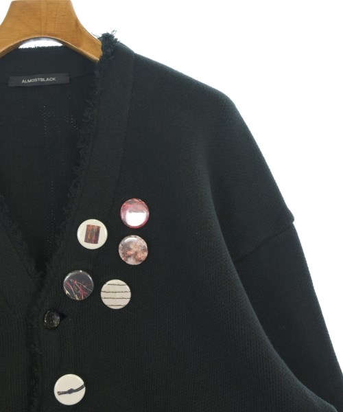 ALMOSTBLACK（オールモストブラック）カーディガン 黒 サイズ:2(M位) メンズ/2200674105119