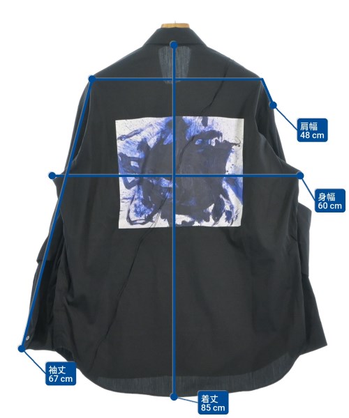 ALMOSTBLACK（オールモストブラック）カジュアルシャツ 黒 サイズ:2(M位) メンズ/2200674105195