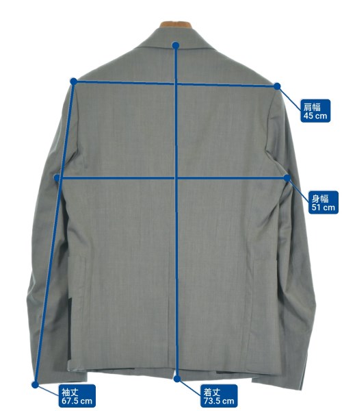 ALMOSTBLACK（オールモストブラック）カジュアルジャケット グレー サイズ:2(M位) メンズ/2200656657018