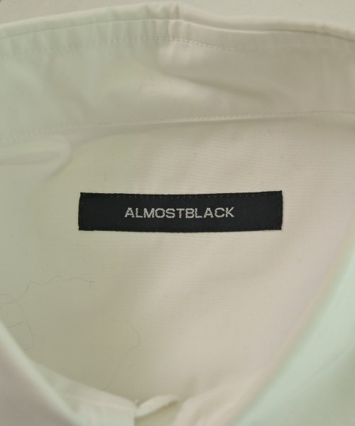 ALMOSTBLACK（オールモストブラック）カジュアルシャツ 白 サイズ:1(S位) メンズ/2200657345068