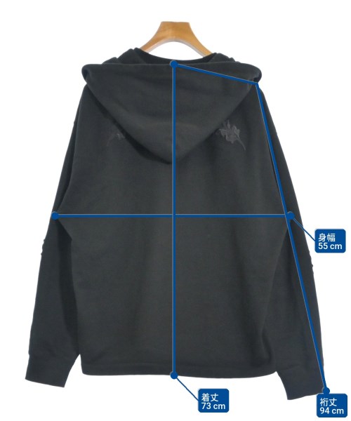 ALMOSTBLACK（オールモストブラック）パーカー 黒 サイズ:2(M位) メンズ/2200663534029