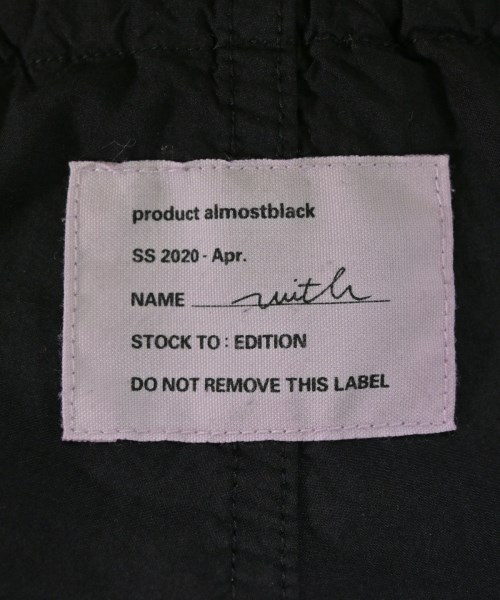 ALMOSTBLACK（オールモストブラック）その他 黒 サイズ:1(S位) メンズ/2200666136015