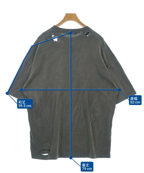 ALMOSTBLACK（オールモストブラック）Tシャツ・カットソー グレー サイズ:3(L位) メンズ/2200691372068