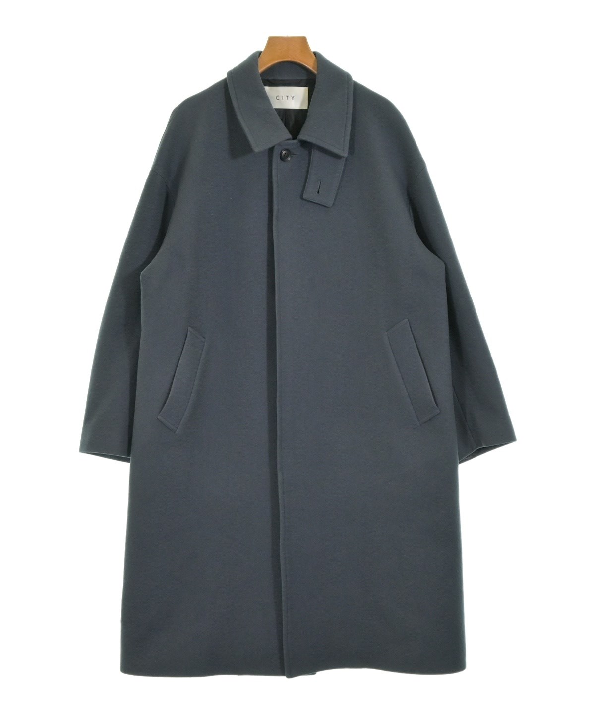 CITY（シティ）ステンカラーコート 青 サイズ:2(M位) レディース