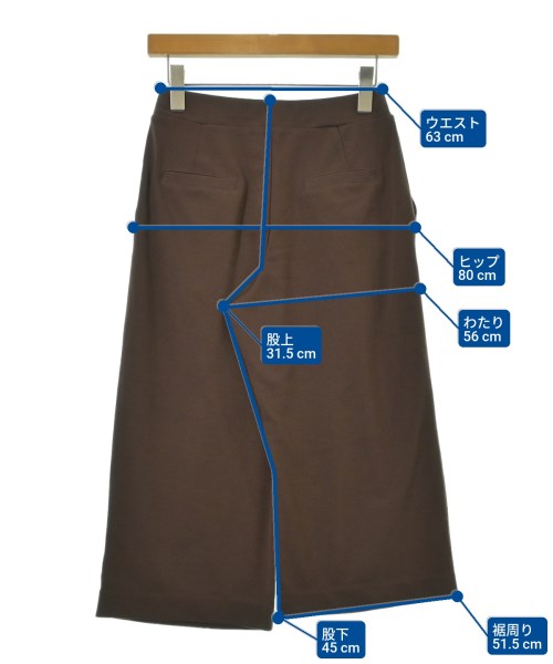 ROSE BUD COUPLES（ローズバッドカップルズ）クロップドパンツ 茶 サイズ:F レディース/2200693061038