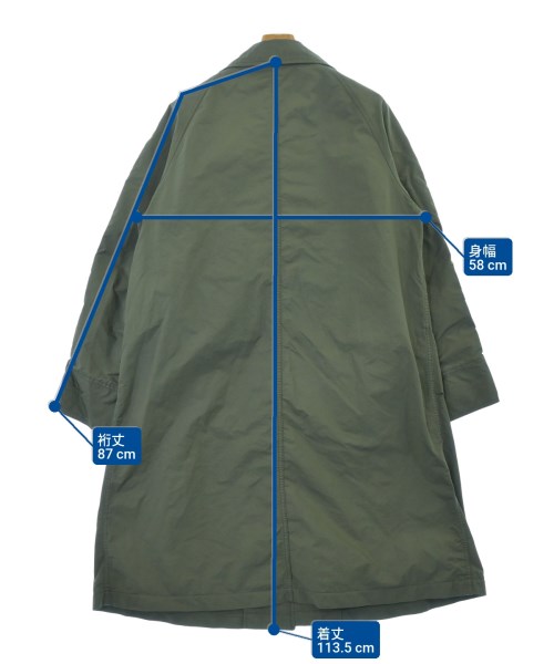 SCYE BASICS（サイベーシックス）ステンカラーコート 緑 サイズ:38(XL位) メンズ/2200625947027