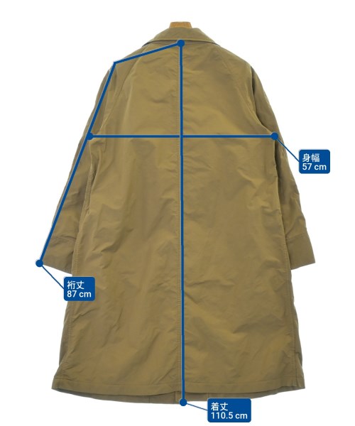 SCYE BASICS（サイベーシックス）ステンカラーコート 茶 サイズ:38(XL位) メンズ/2200625947034