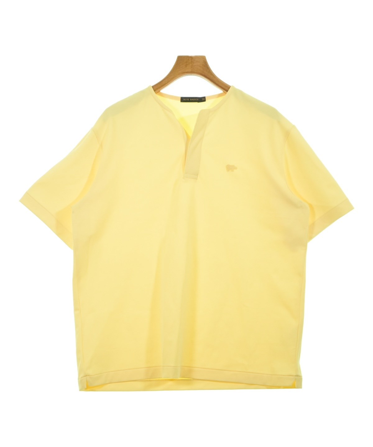 SCYE BASICS サイベーシックス Tシャツ・カットソー メンズ 【古着】【中古】 SCYE BASICS（サイベーシックス）Tシャツ・カットソー 黄 サイズ:38(XL