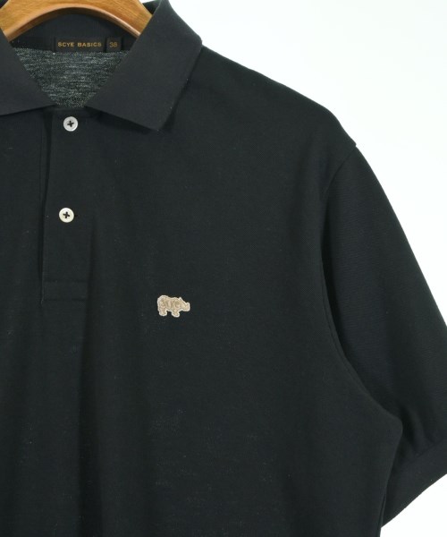 SCYE BASICS（サイベーシックス）ポロシャツ 黒 サイズ:38(S位) メンズ/2200632797042