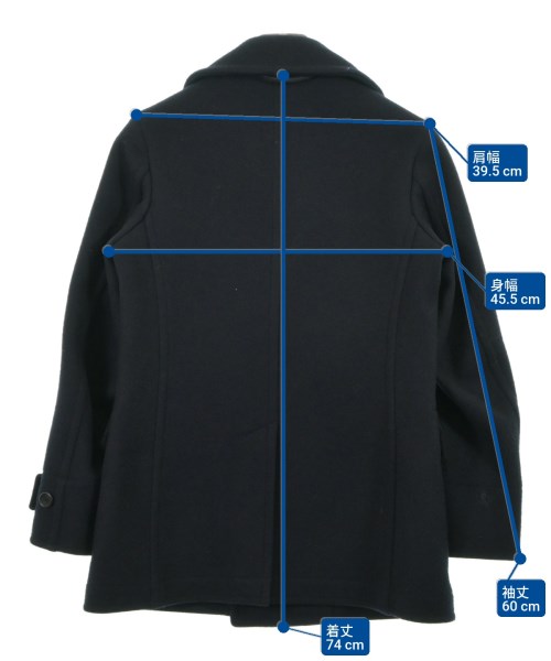 SCYE BASICS（サイベーシックス）ピーコート 紺 サイズ:40(L位) メンズ/2200618042012
