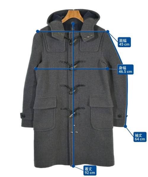 SCYE BASICS（サイベーシックス）ダッフルコート グレー サイズ:36(M位) メンズ/2200679217015