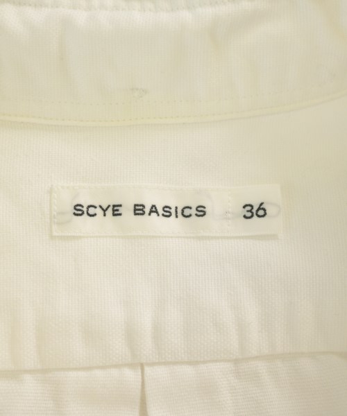 SCYE BASICS（サイベーシックス）カジュアルシャツ 白 サイズ:36(XS位) メンズ/2200688960049