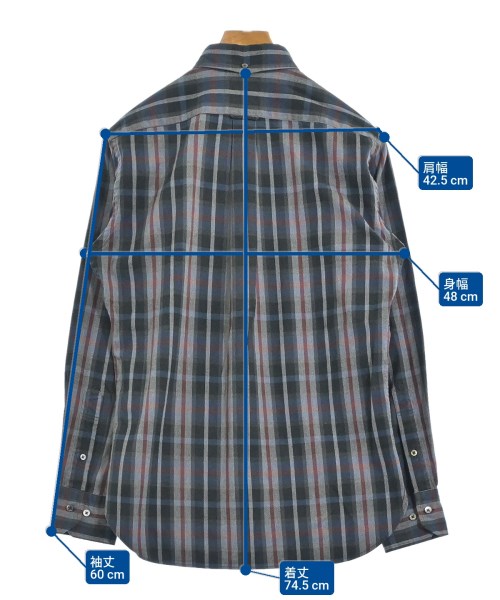 SCYE BASICS（サイベーシックス）カジュアルシャツ グレー サイズ:38(S位) メンズ/2200656433025