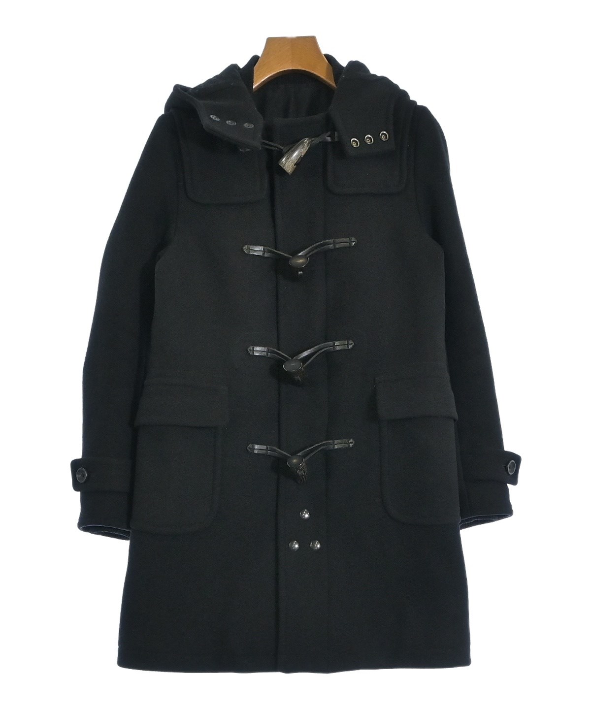 美品SCYE BASIC サイベーシック ダッフルコート/アローズ ベイクルーズ SCYE BASICS（サイベーシックス）ダッフルコート 黒 サイズ:38(M位