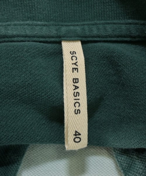 SCYE BASICS（サイベーシックス）ポロシャツ 緑 サイズ:40(M位) メンズ/2200671250065