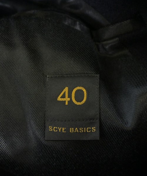 SCYE BASICS（サイベーシックス）チェスターコート 紺 サイズ:40(M位) メンズ/2200725684174