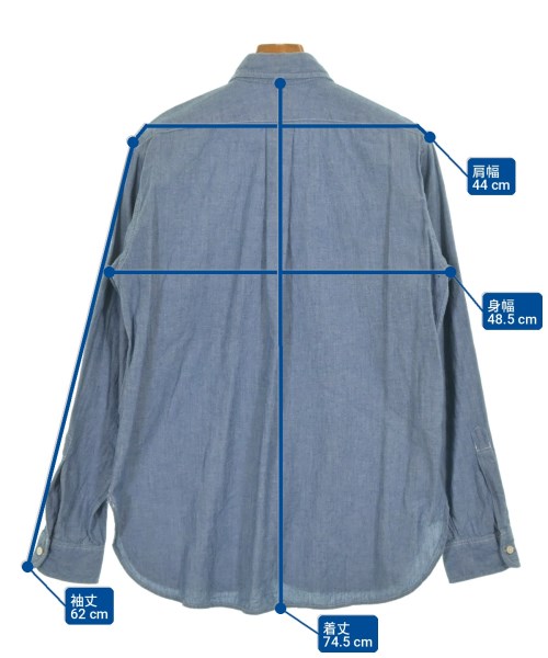 Engineered Garments WORKADAY（エンジニアードガーメンツワーカーデイ）カジュアルシャツ 青 サイズ:S メンズ/2200717399185