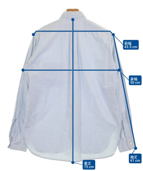 Engineered Garments WORKADAY（エンジニアードガーメンツワーカーデイ）カジュアルシャツ 青 サイズ:S メンズ/2200717399192