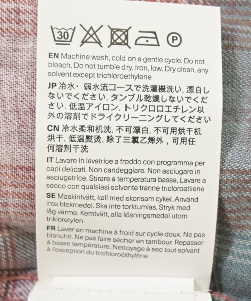 OUR LEGACY（アワーレガシー）カジュアルシャツ 赤 サイズ:46(M位) メンズ/2200618460076