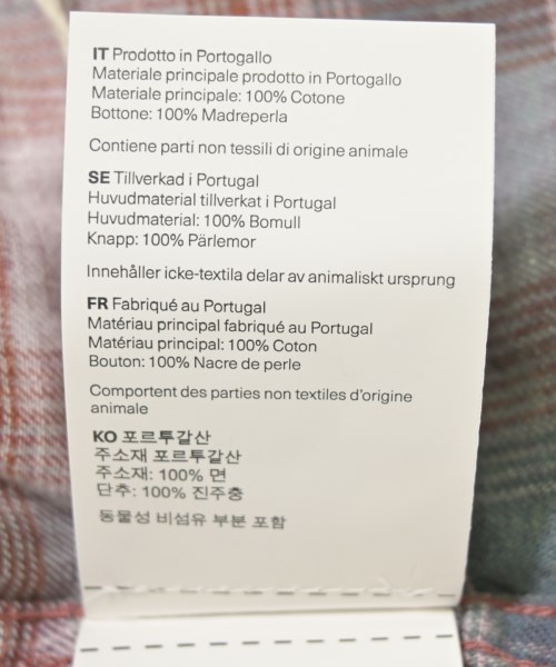 OUR LEGACY（アワーレガシー）カジュアルシャツ 赤 サイズ:46(M位) メンズ/2200618460076