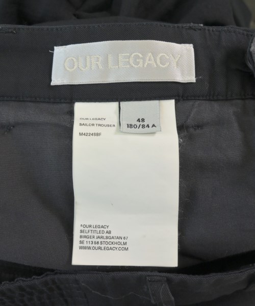 OUR LEGACY（アワーレガシー）スラックス 黒 サイズ:48(L位) メンズ/2200618894017